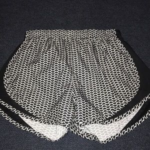 Black and white nike shorts